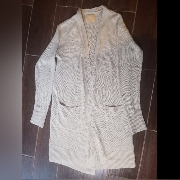 Love for Humanity Taupe long sleeve cardigan size M - Picture 3 of 6
